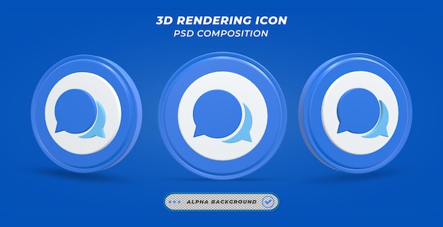 Berichtpictogram in 3d-rendering