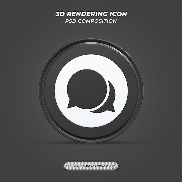 Berichtpictogram in 3D-rendering