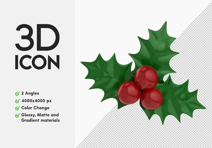 PSD berries 3d icon