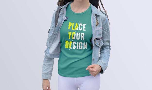 PSD besat realistic tshirt mockup