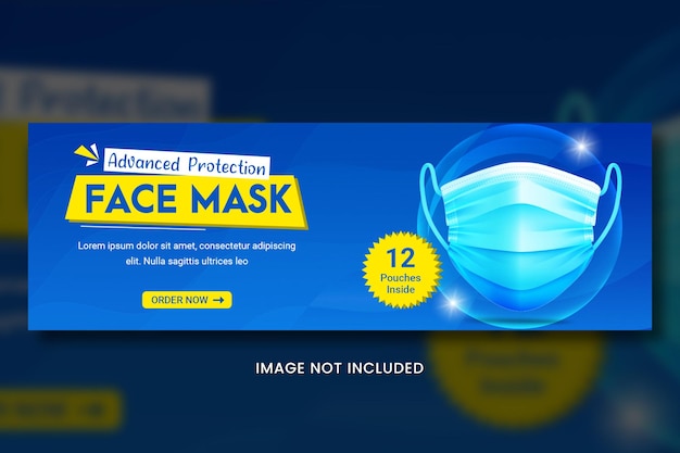 Beschermend masker medische productbanner