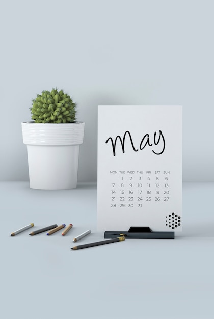 Bespotten van hand getrokken kalender