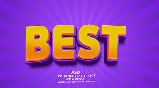 PSD best 3d editable photoshop text effect style