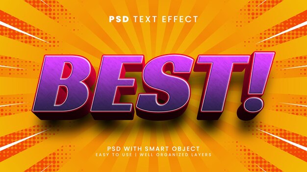 PSD best 3d editable text effect with quality and award text style