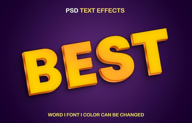 PSD best 3d text effect design