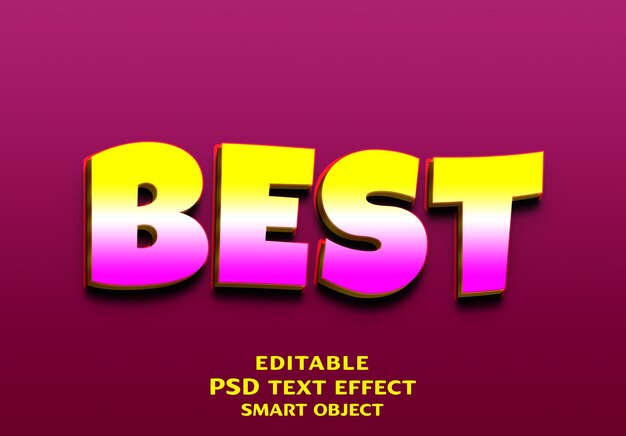 PSD best 3d text effect design