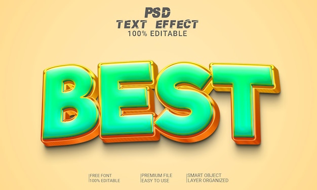 Miglior file psd con effetti di testo 3d