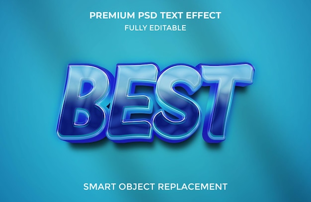 PSD la migliore tipografia con effetti di testo 3d