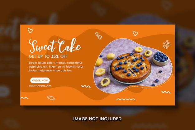 PSD best cake banner designer