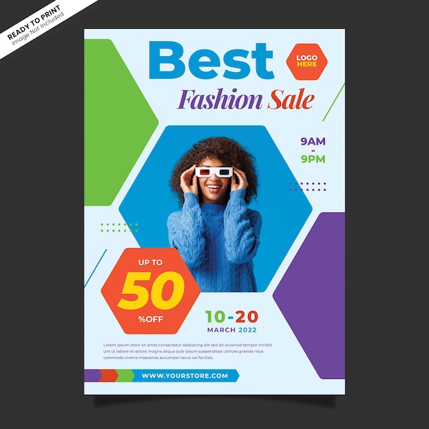 PSD best fashion sale flyer template