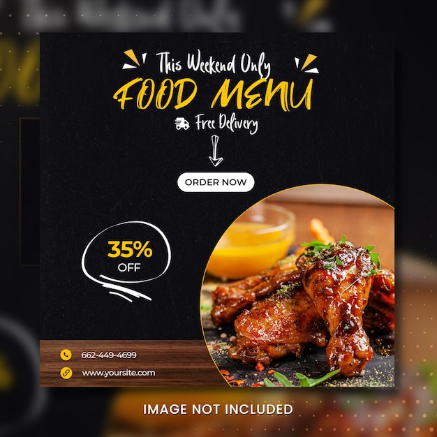 PSD best food banner designer