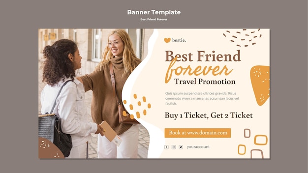 PSD 親友永遠のバナーテンプレート