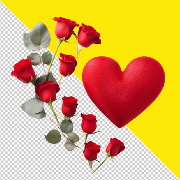 PSD best heart icon for valentine day illustration on isolated background