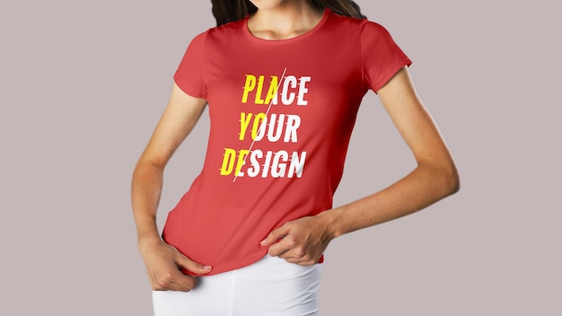 PSD il miglior nuovo mockup di t-shirt