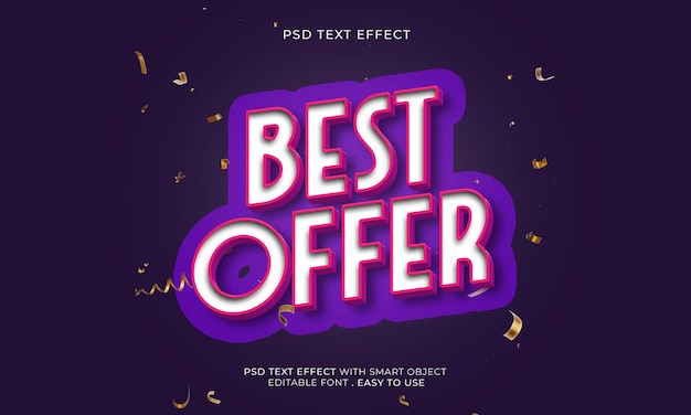 Best offer 3d editable text effect