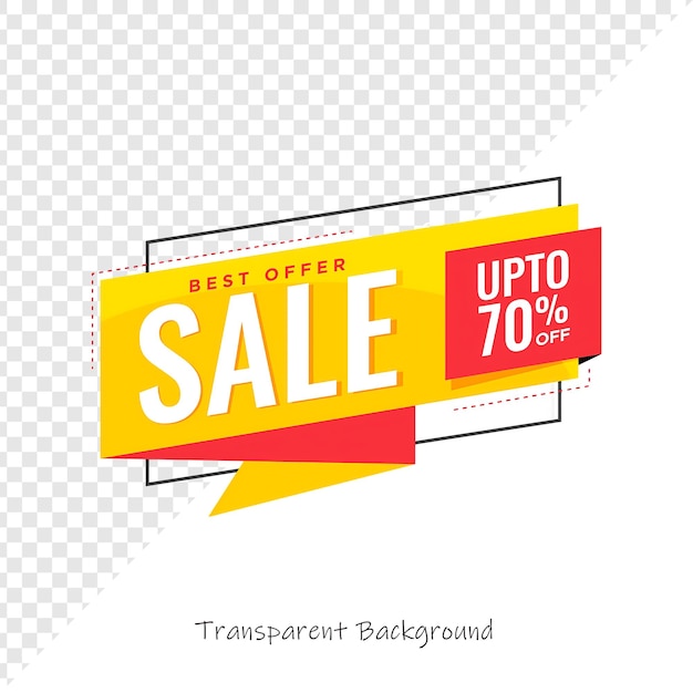 Best Offer Sale Banner met maximaal 70 korting