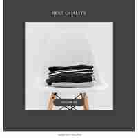 PSD best quality clothing branding instagram post template psd design