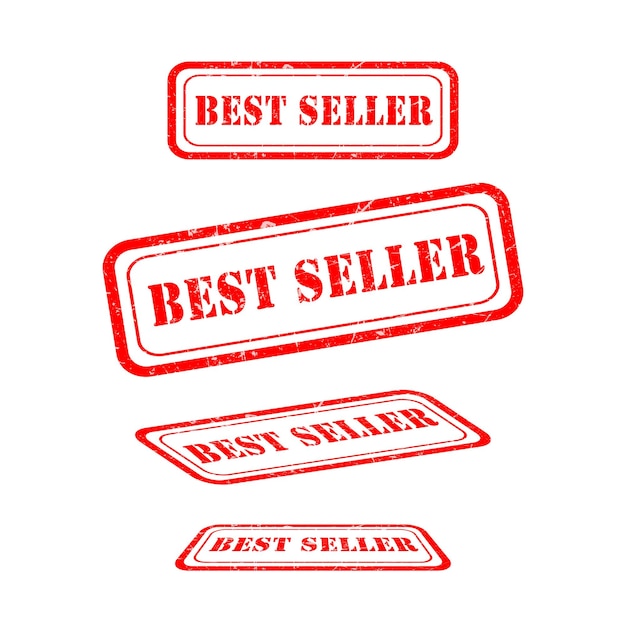 Best Seller Rubber Stamp Collection in Red Grunge Style