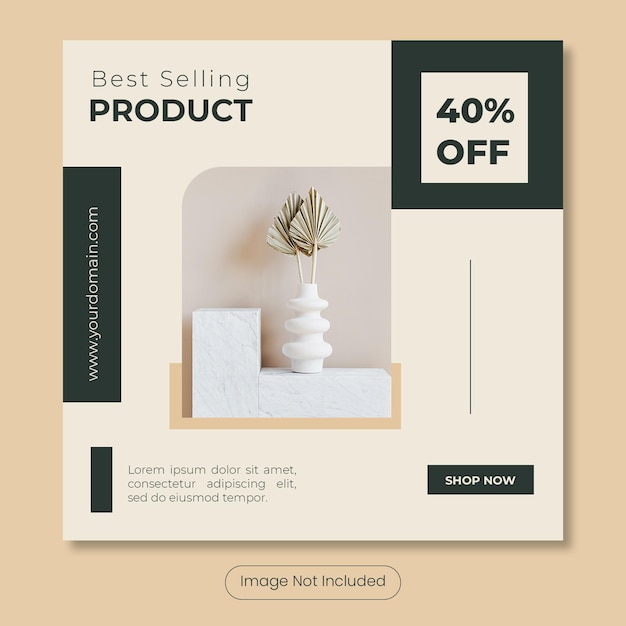 Best selling product home furniture  instagram post banner template