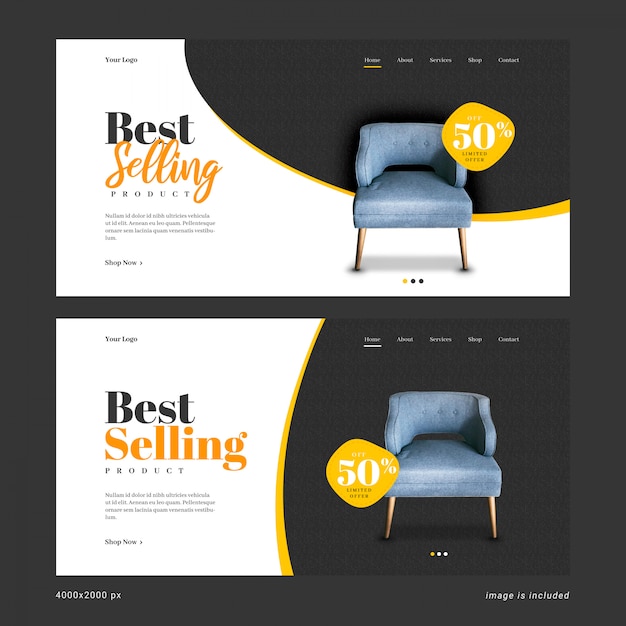 PSD best selling web banner template