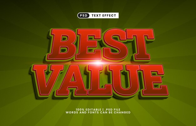 best value editable text effect with a discount and sale text effect