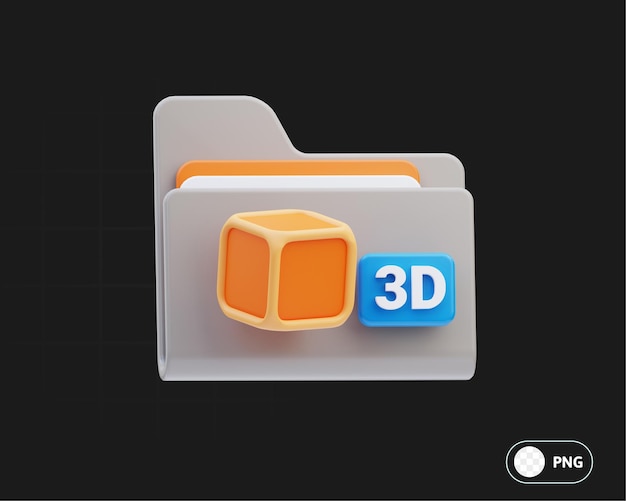 bestandsmap 3d illustratie