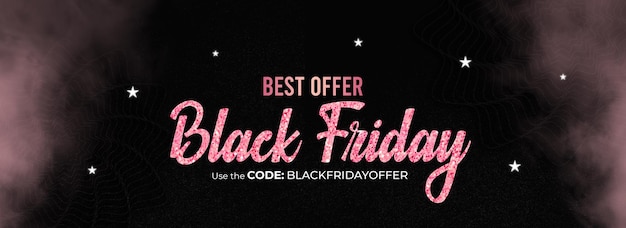 Beste aanbieding black friday platte ontwerpbanner