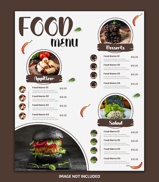Beste menu sjabloon ontwerp voor restaurant