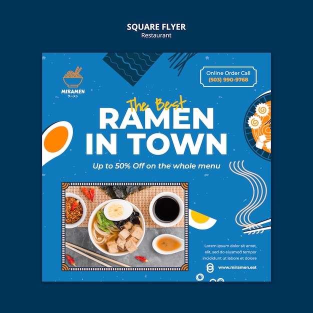 Beste ramen vierkante flyer-sjabloon