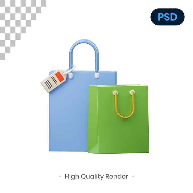 PSD bestel 3d render illustratie premium psd