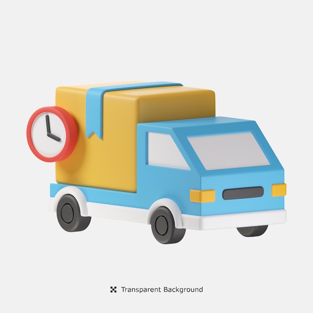 Bestelwagen 3d pictogram illustratie