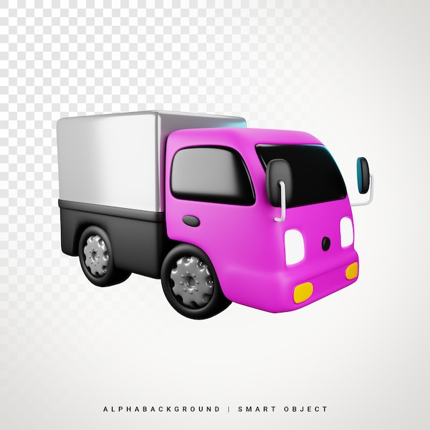 Bestelwagen 3d pictogram illustratie