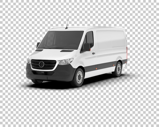 Bestelwagen op transparante achtergrond 3d-rendering illustratie