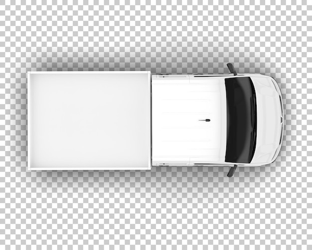 PSD bestelwagen op transparante achtergrond 3d-rendering illustratie