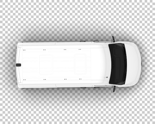 PSD bestelwagen op transparante achtergrond 3d-rendering illustratie