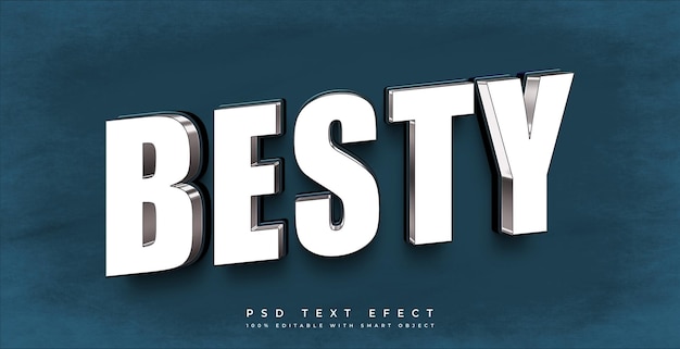 PSD 3d текстовый эффект besty