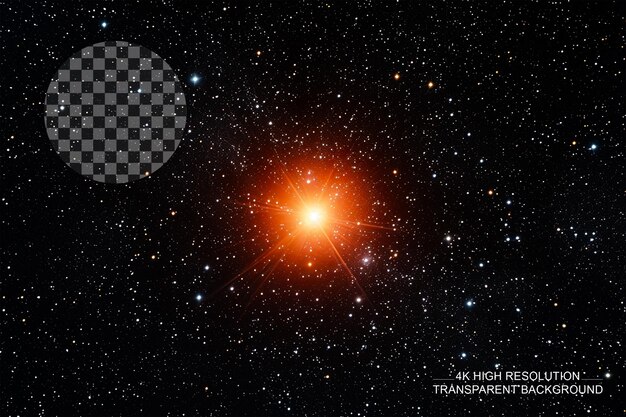 PSD betelgeuse alpha orionistype m1 2iaiab red supergiant on transparent background