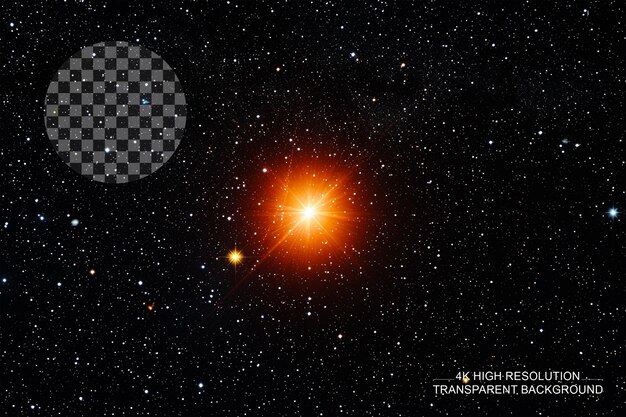 Betelgeuse alpha orionistype m1 2iaiab supergigante rossa su sfondo trasparente