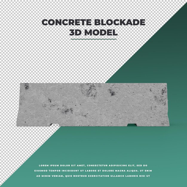 PSD betonnen blokkade