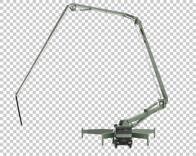 PSD betonnen vrachtwagen geïsoleerd op transparante achtergrond 3d-rendering illustratie