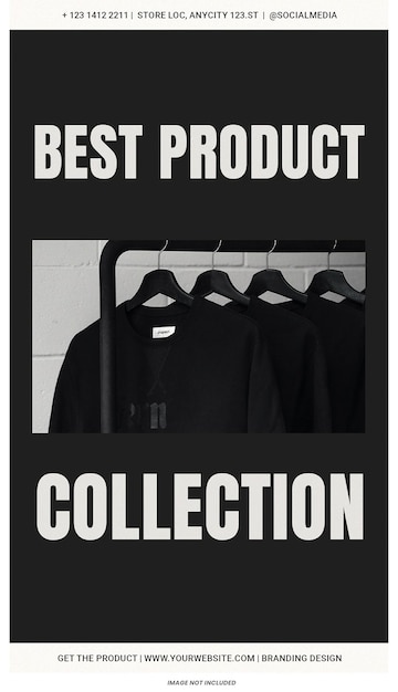 Bets product stories voor kleding brand instagram sjabloon psd ontwerp