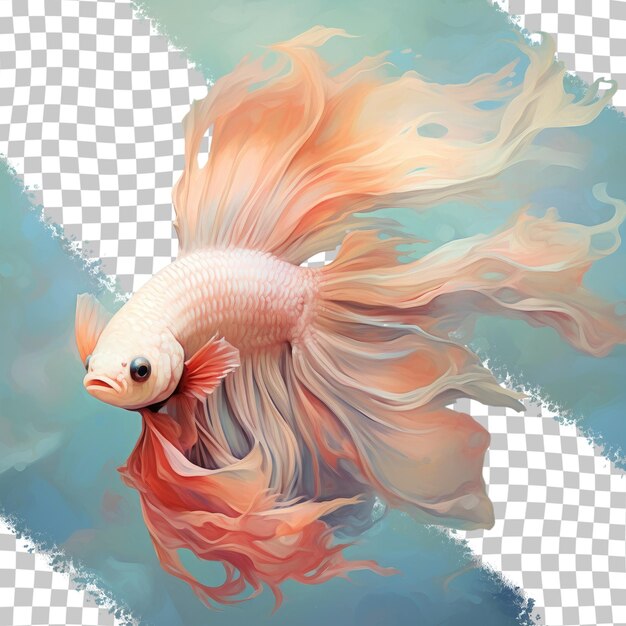 PSD betta fish against a transparent background