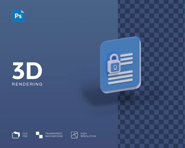 PSD beveiliging van 3d-illustratiebestanden