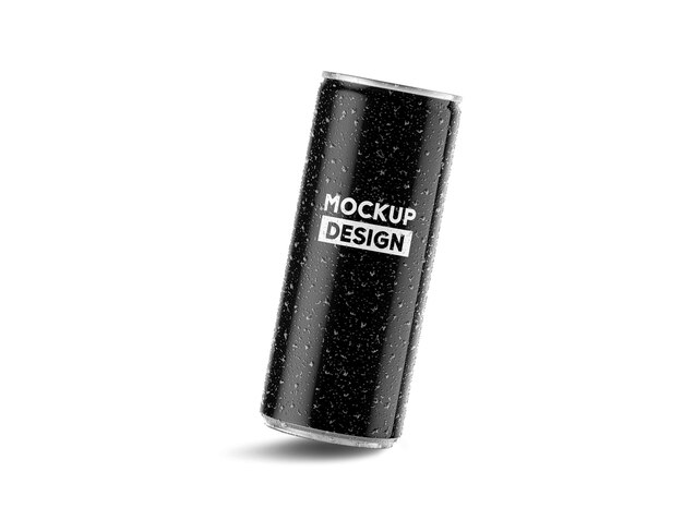 Beverage aluminum can psd mockup