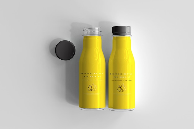 Beverage bottle mockup