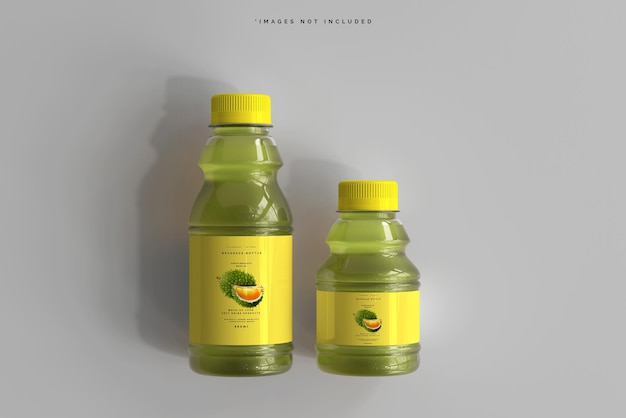 PSD beverage bottles mockup