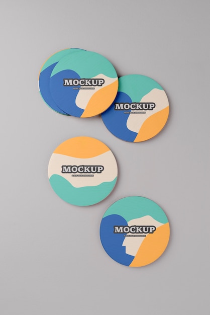 beverage coaster design mockup