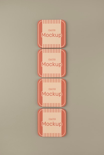 beverage coaster design mockup