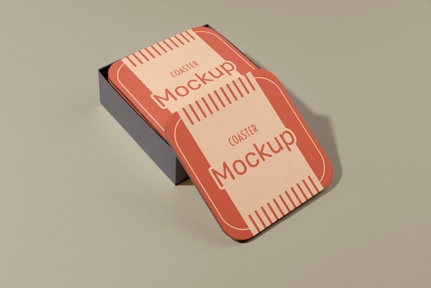 beverage coaster design mockup