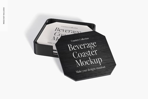 Beverage coasters mockup